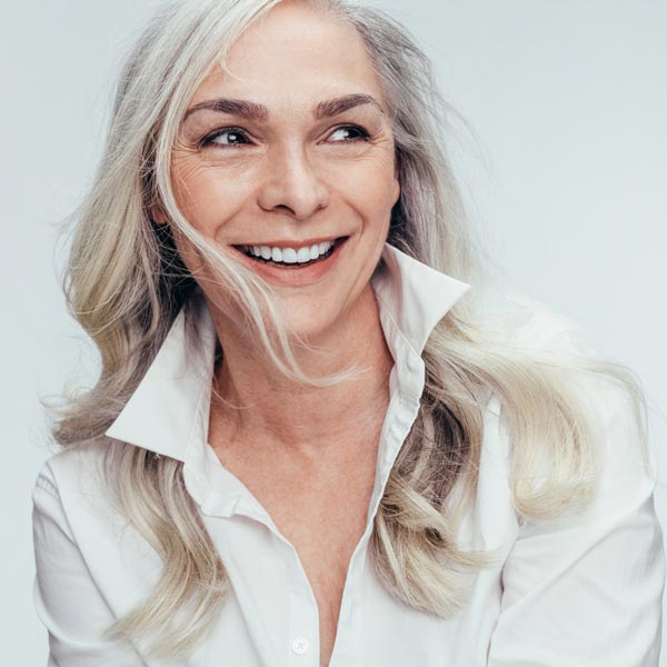 senior woman smiling