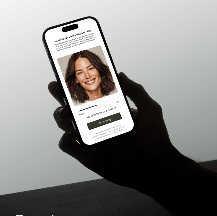 person showing claraview app